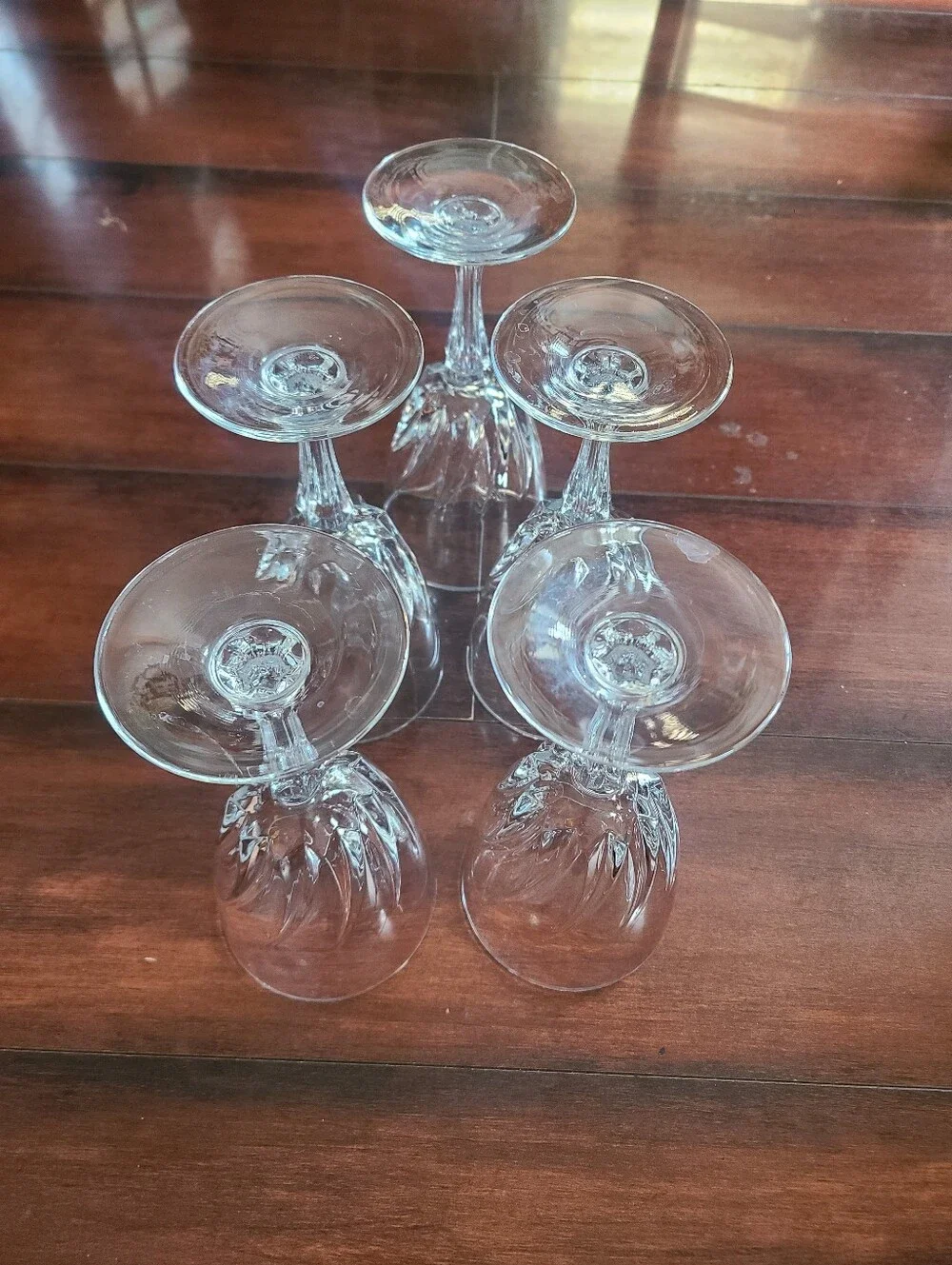 Set of 5 Cristal D Arques FLAMENCO Crystal Water Goblets Glasses 6 3/4” France